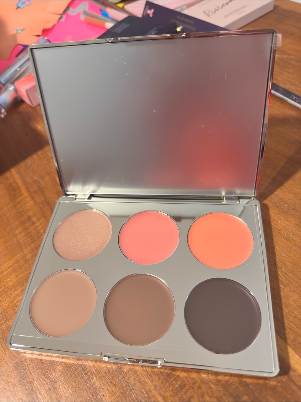 ICONIC London Six-Shade Multi-Use Cream Blush, Bronze, Highlight Palette